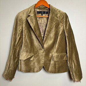 apostrophe luxury is a state of mind Green Velvet Blazer Lace 12P Corporate Goth